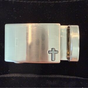 Nexbelt Ratchet Silver Cross Belt Buckle